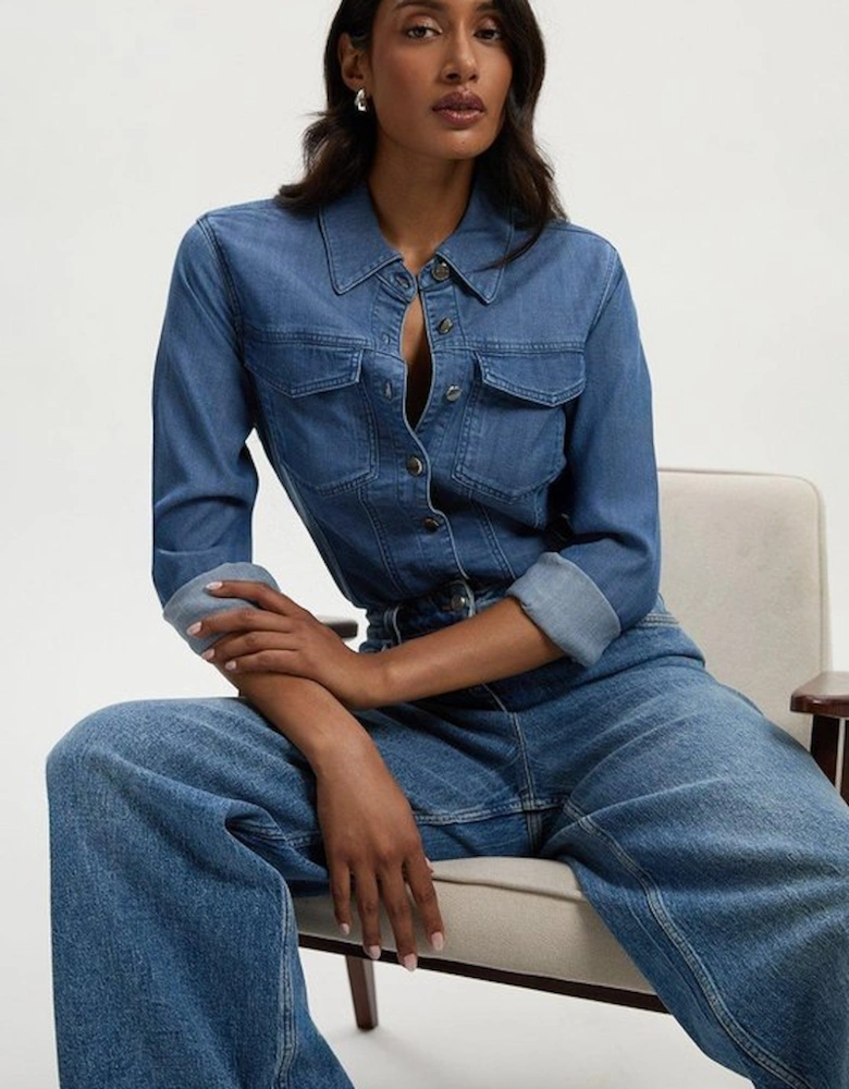 Chambray Stretch Denim Shirt