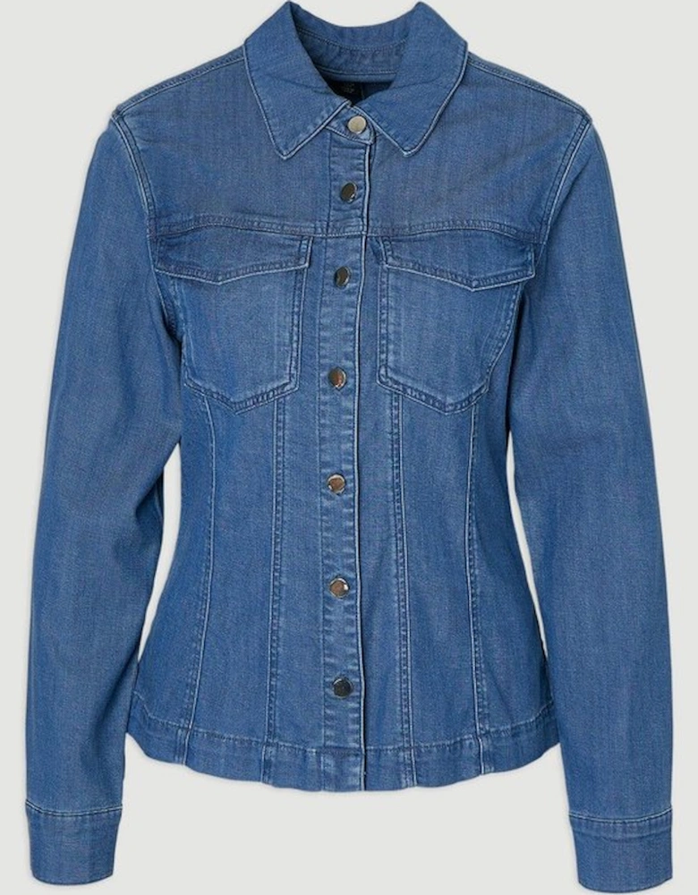 Chambray Stretch Denim Shirt