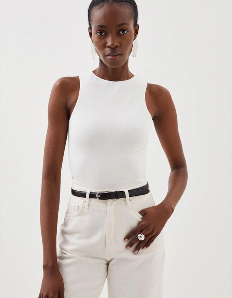 Stretch Cotton Racer Vest