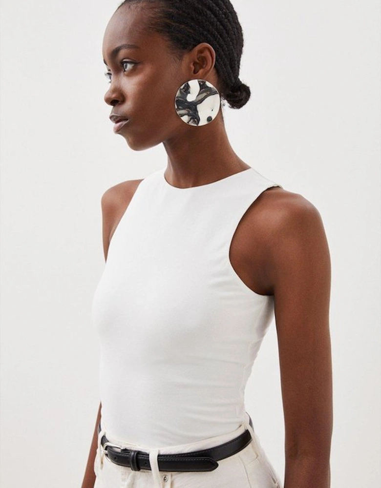 Stretch Cotton Racer Vest