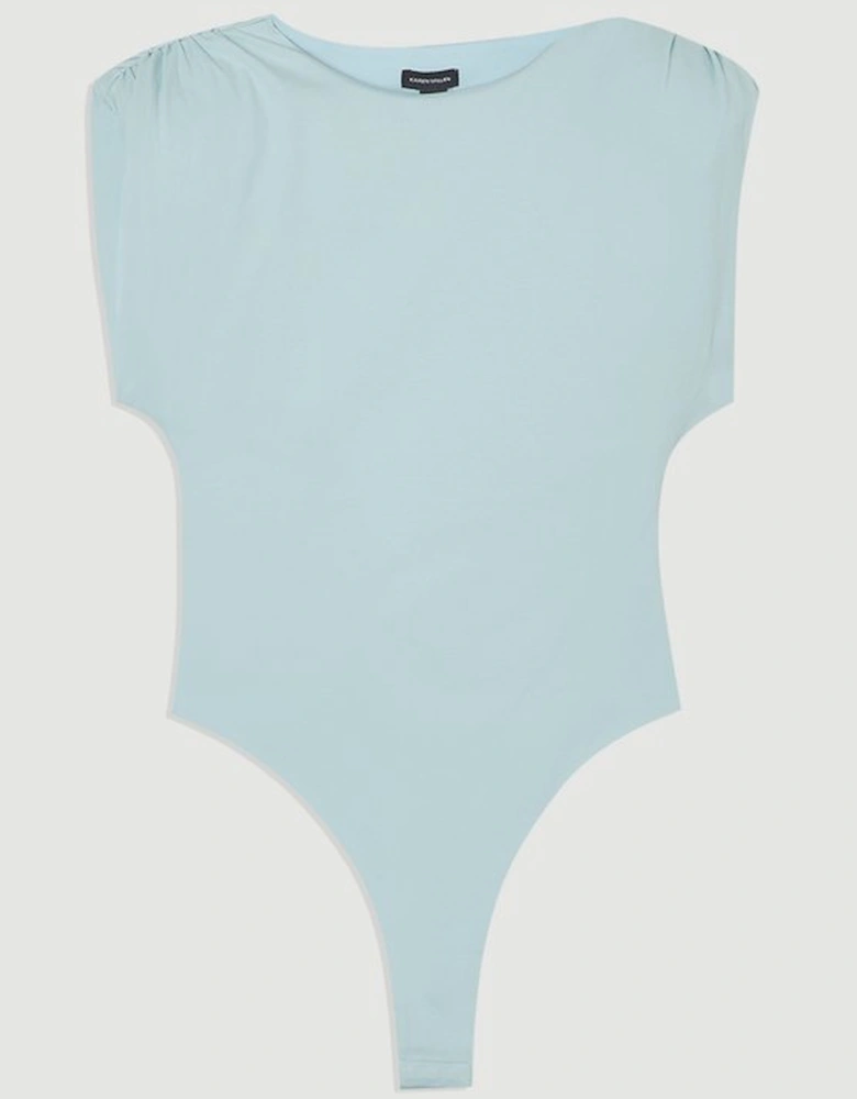 Stretch Jersey Power Shoulder Bodysuit