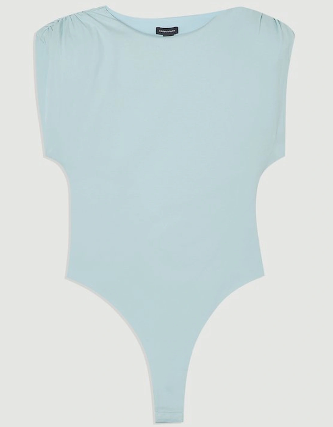 Stretch Jersey Power Shoulder Bodysuit