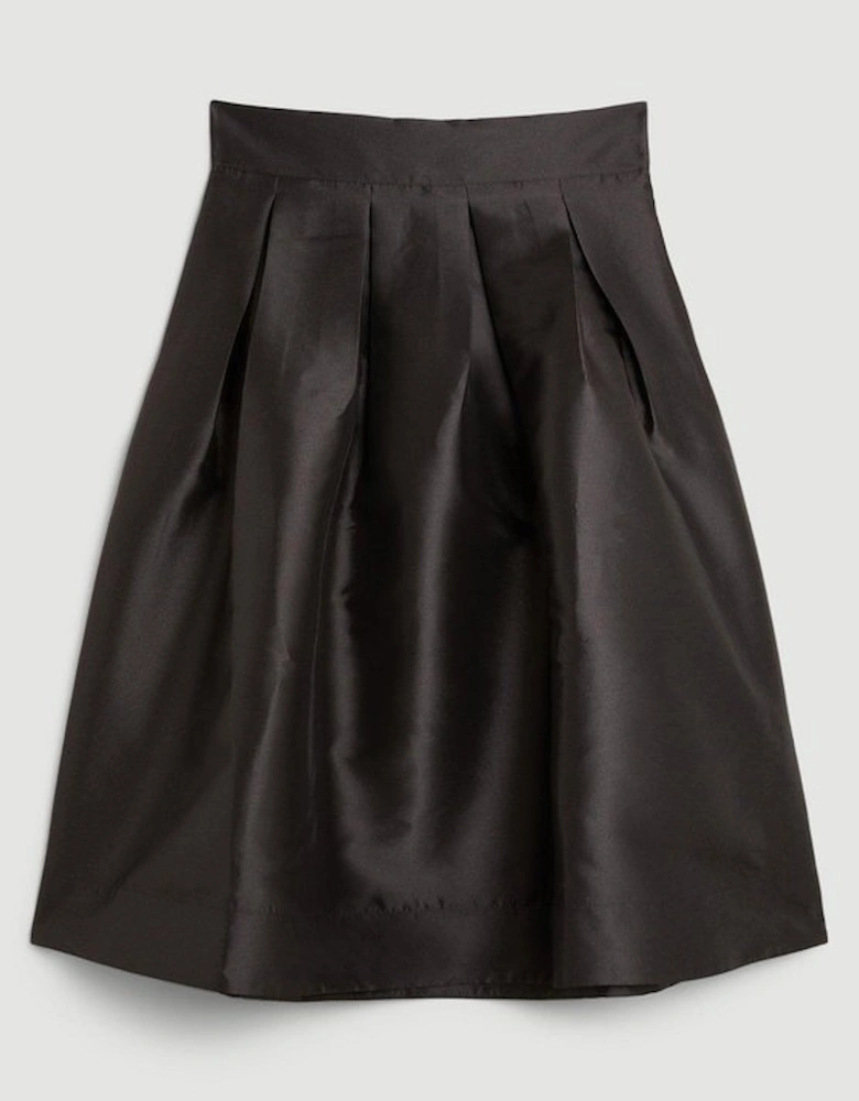Plus Size Twill Prom Maxi Skirt