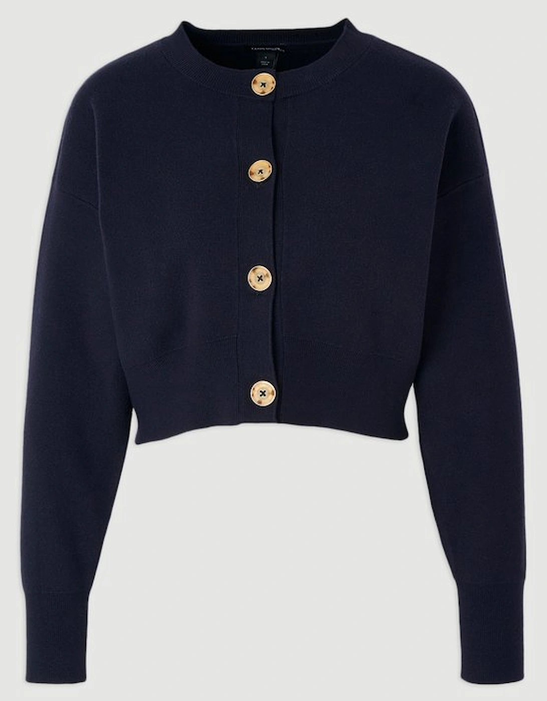 Compact Yarn Cropped Knitted Cardi