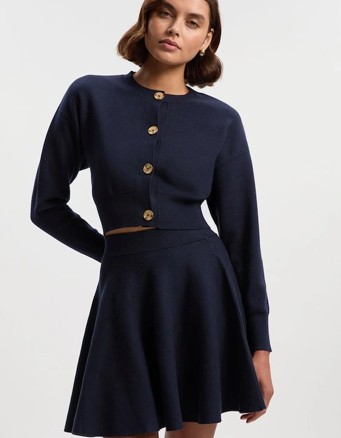 Compact Yarn Cropped Knitted Cardi, 5 of 4