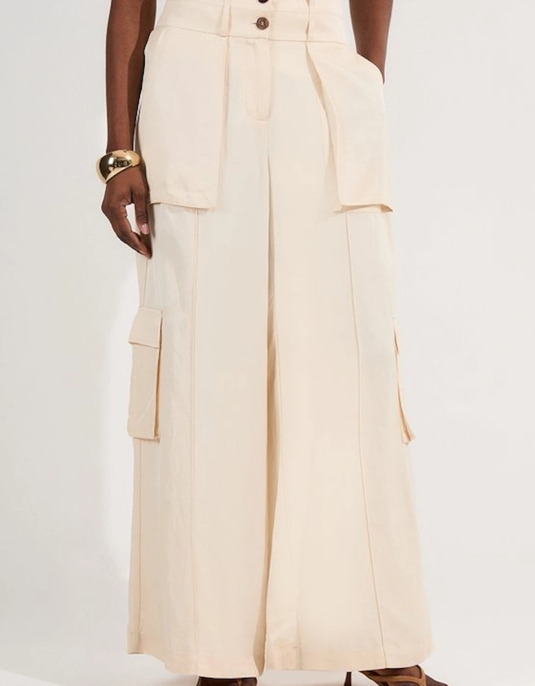 Premium Linen Twill Top Stitch Woven Trouser