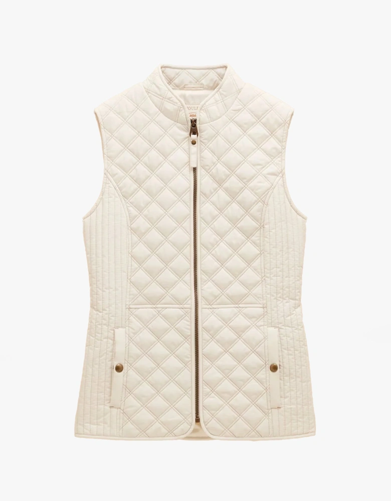 MINX Womens Showerproof Quilted Gilet Cream