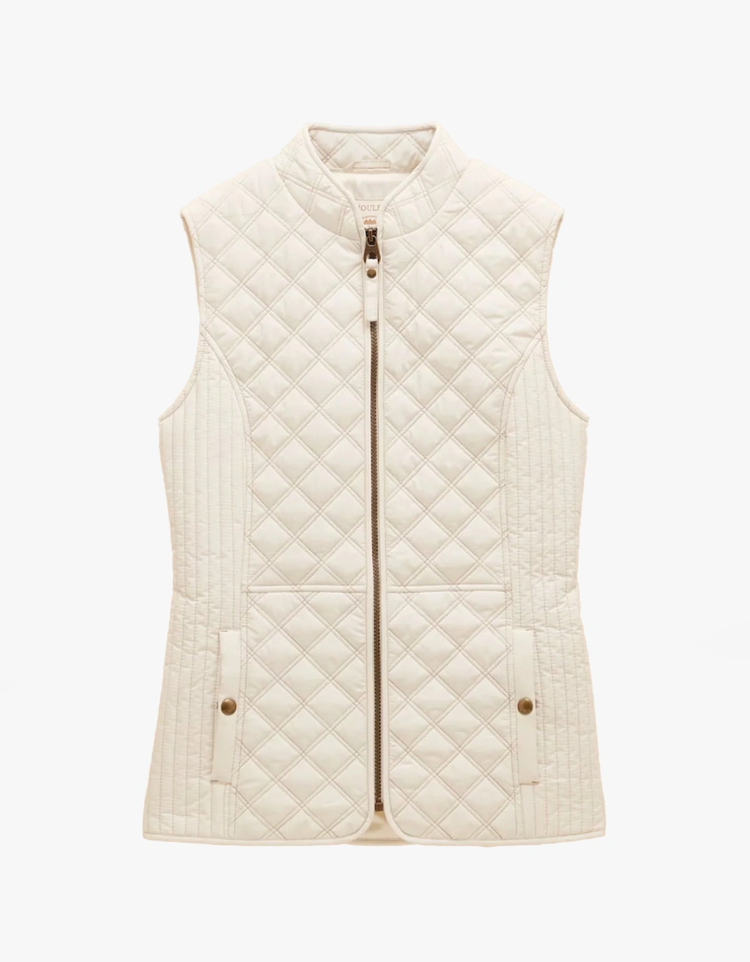 MINX Womens Showerproof Quilted Gilet Cream, 6 of 5