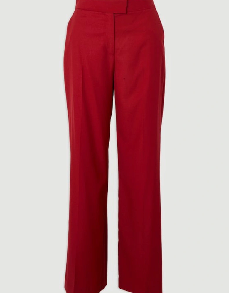 Plus Size Polished Wide Leg Tailored Trouser