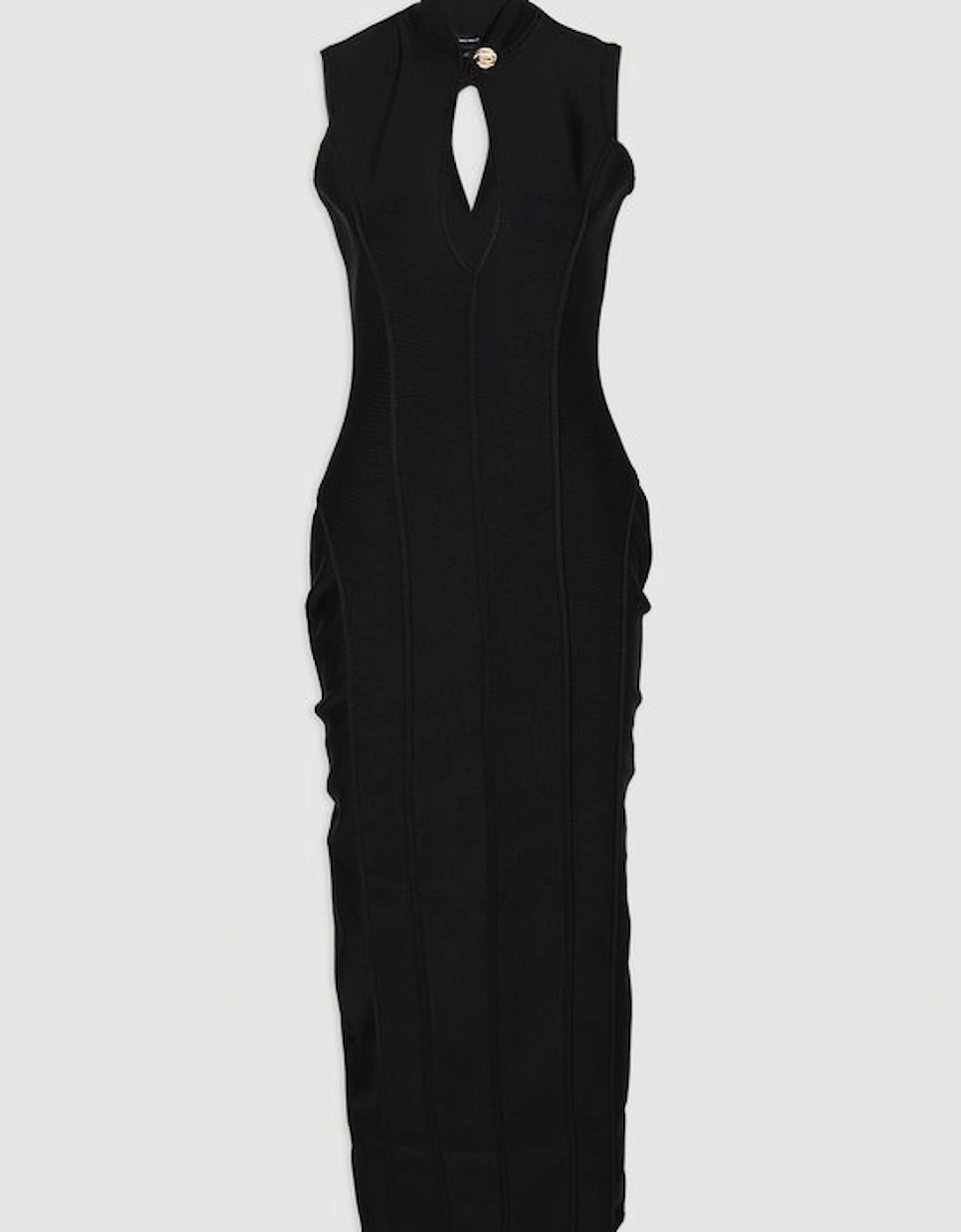 Plus Size Figure Form Bandage Sleeveless Pencil Knit Maxi Dress