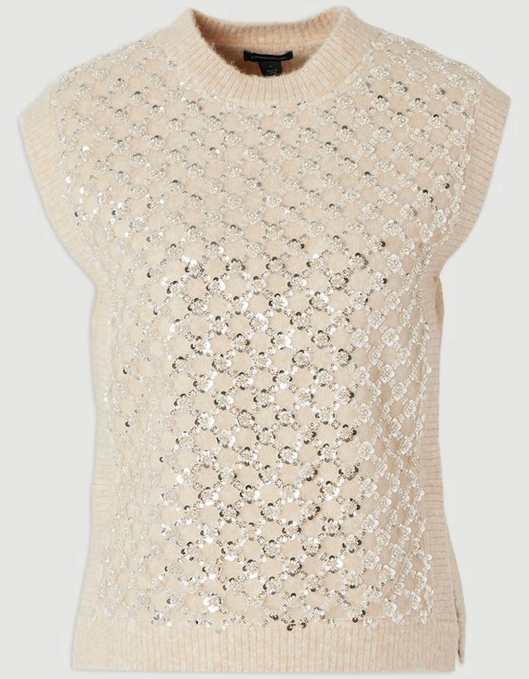 Embellished Cosy Knit Tank Top