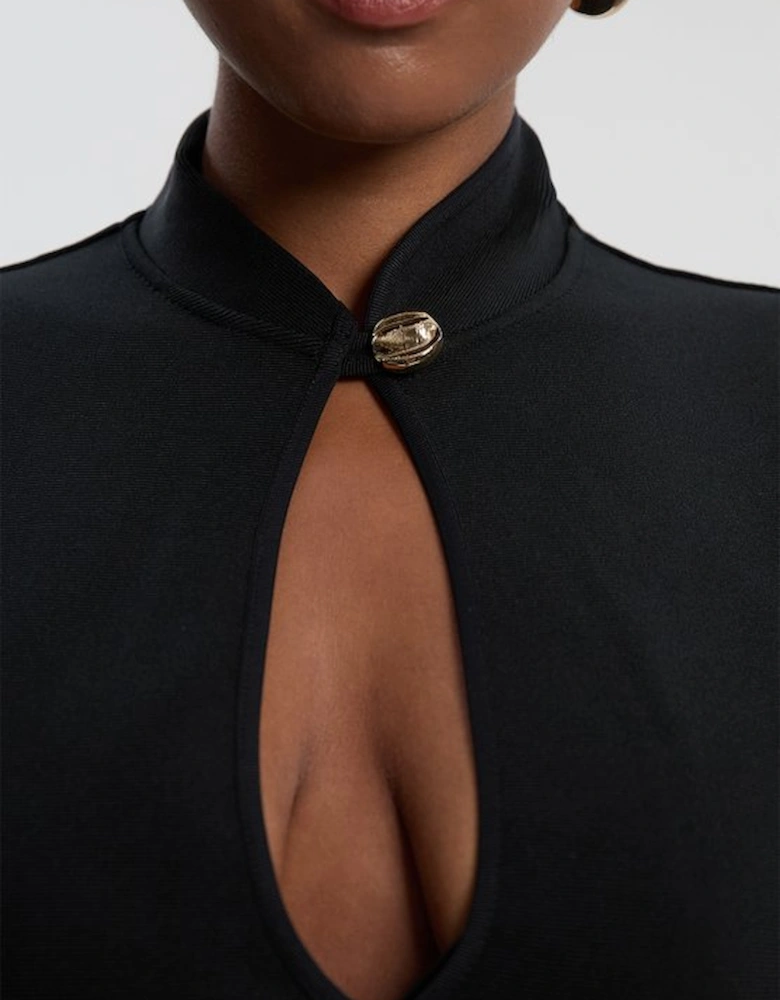 Plus Size Figure Form Bandage Sleeveless Pencil Knit Maxi Dress