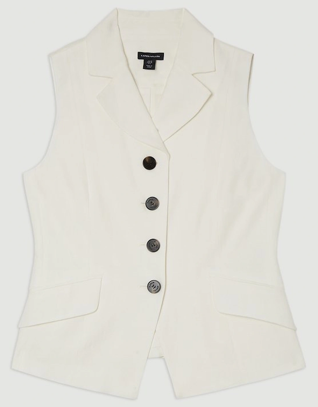 Viscose Linen Tailored Waistcoat
