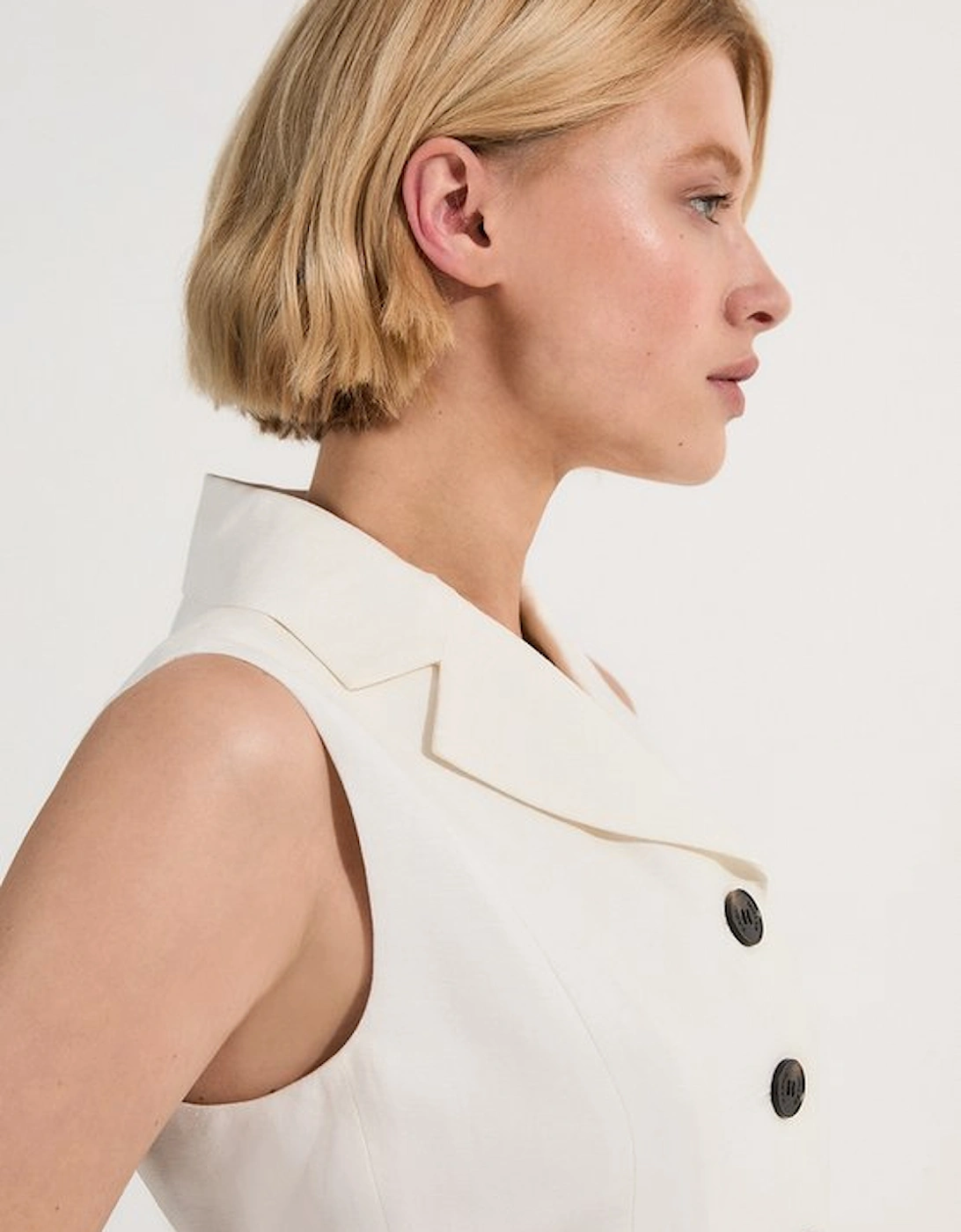 Viscose Linen Tailored Waistcoat