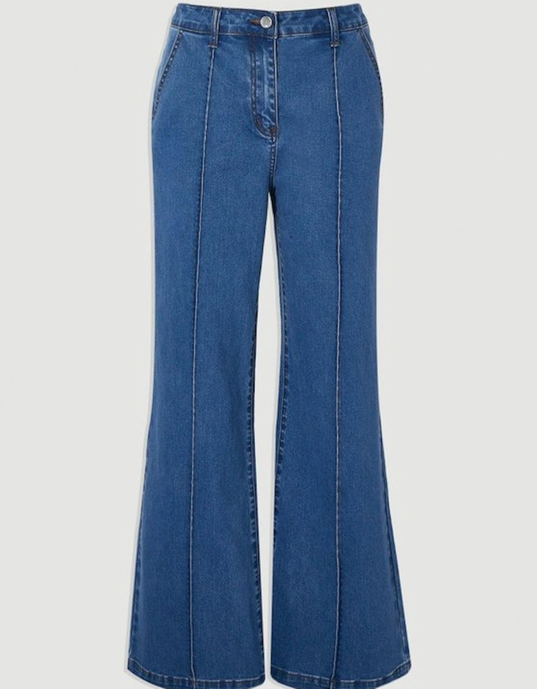 Denim Seam Front Straight Leg Jean