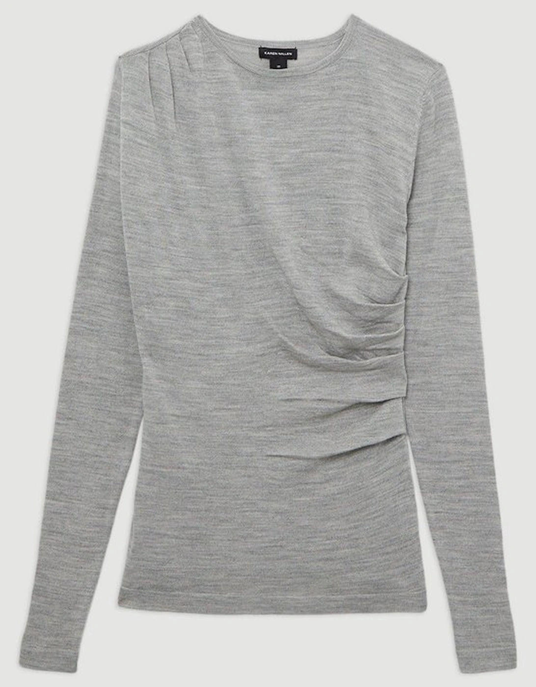 Premium Yarn Collection Extra Fine Merino Wool Draped Sweater