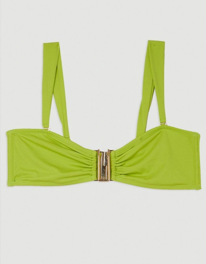 Detachable Strap Gold Trim Bikini Top