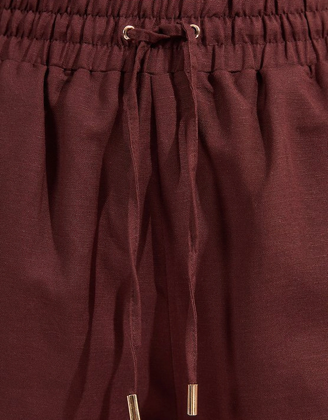 Viscose Linen Tie Waist Woven Trouser