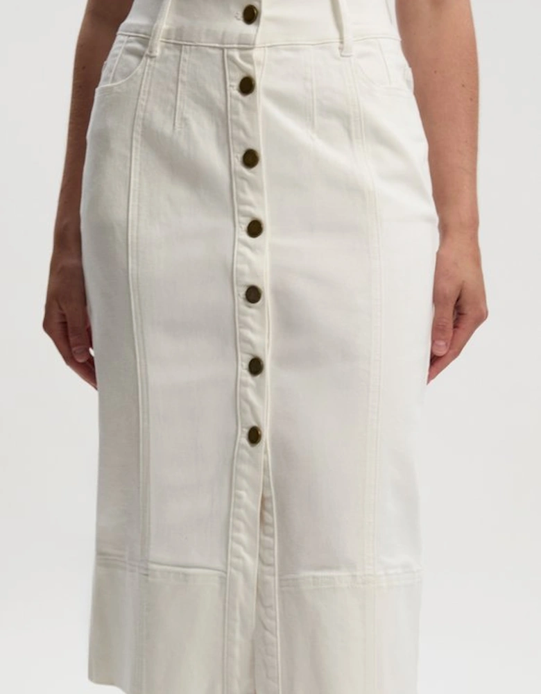 Denim Corset Waist Detail Pencil Skirt