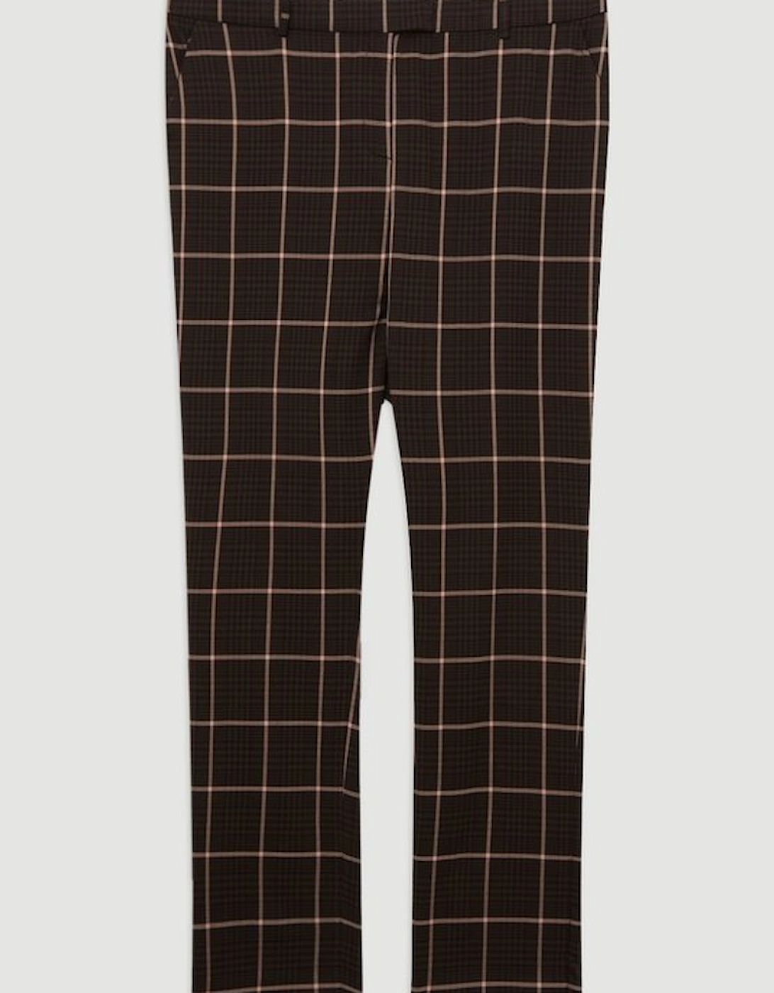 Plus Size Check Straight Leg Tailored Trouser