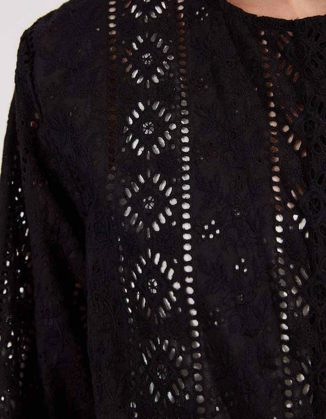 Cotton Broderie Woven Bomber Jacket