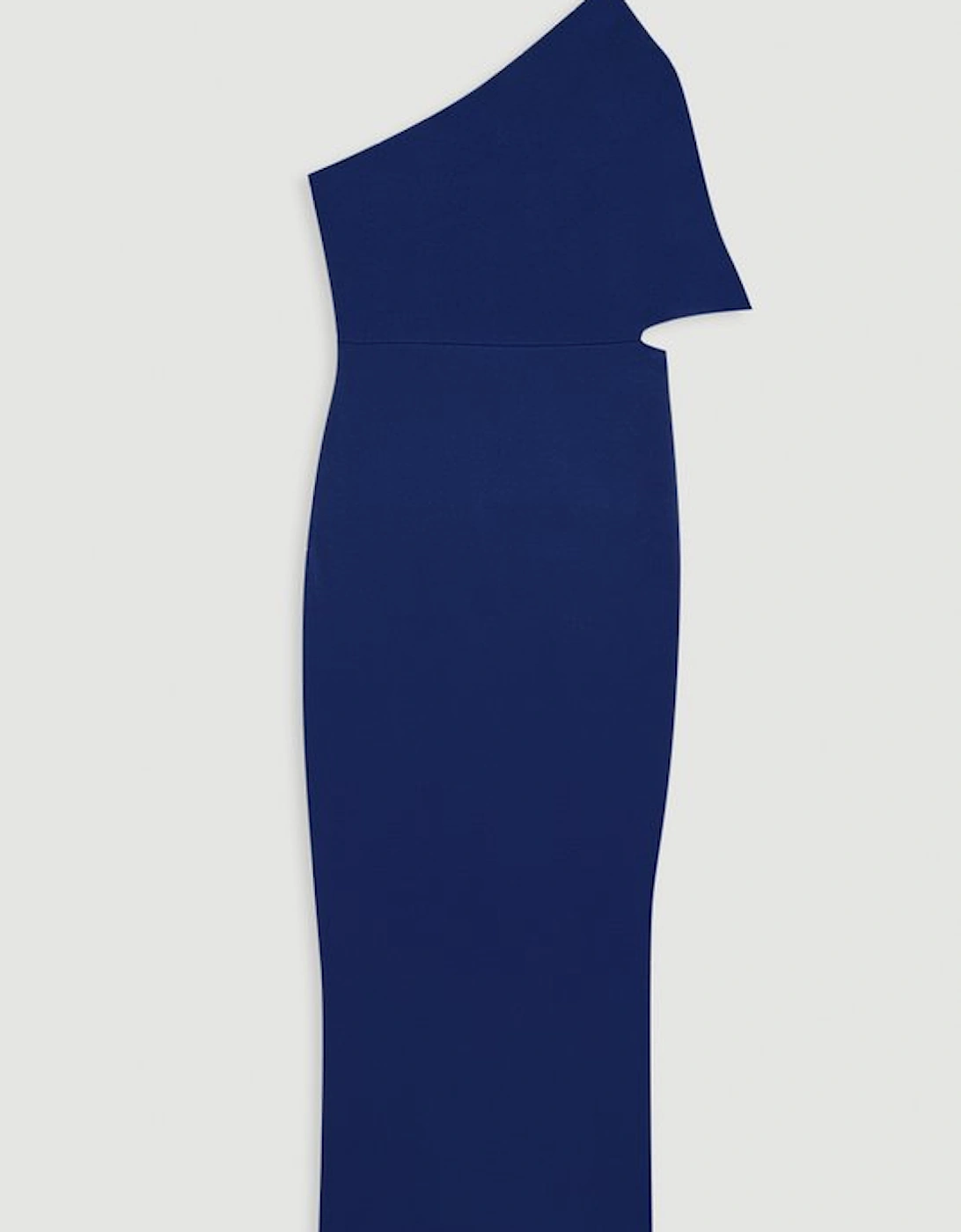 Compact Rib Stitch Knitted One Shoulder Dress