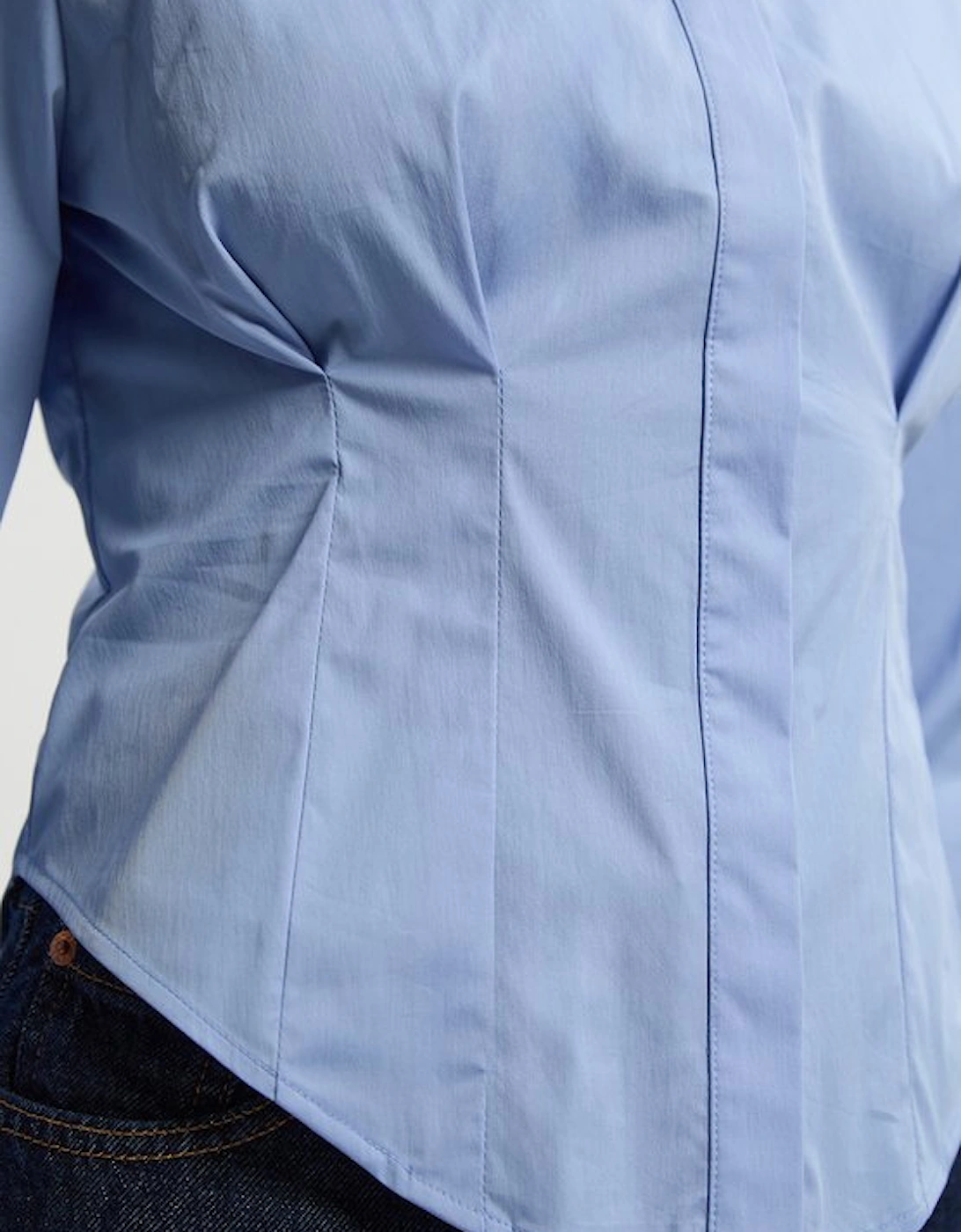 Crepe Pleating Detail Woven Shirt