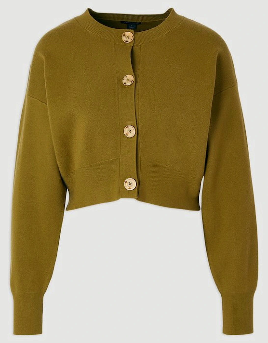 Compact Yarn Cropped Knitted Cardi