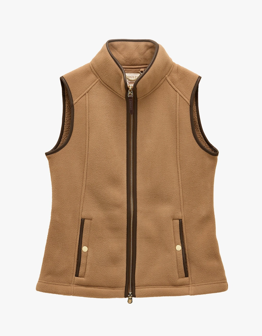HERITAGE FLEECE Womens Gilet Tan, 7 of 6