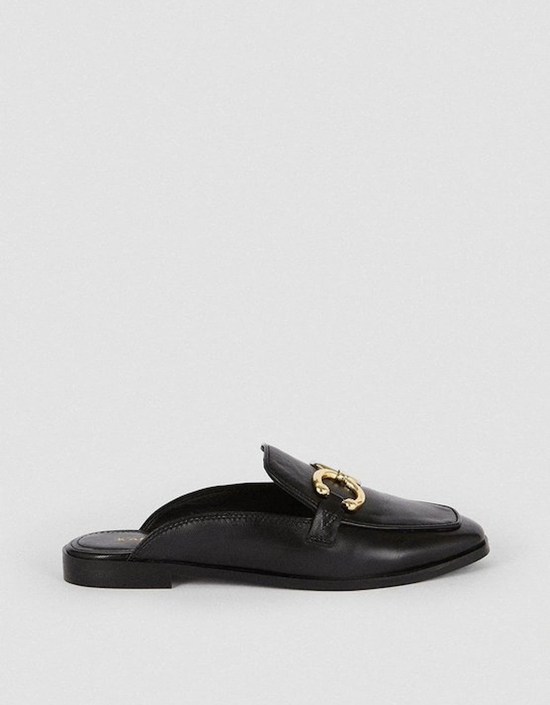 Leather Open Back Slip-On Loafer