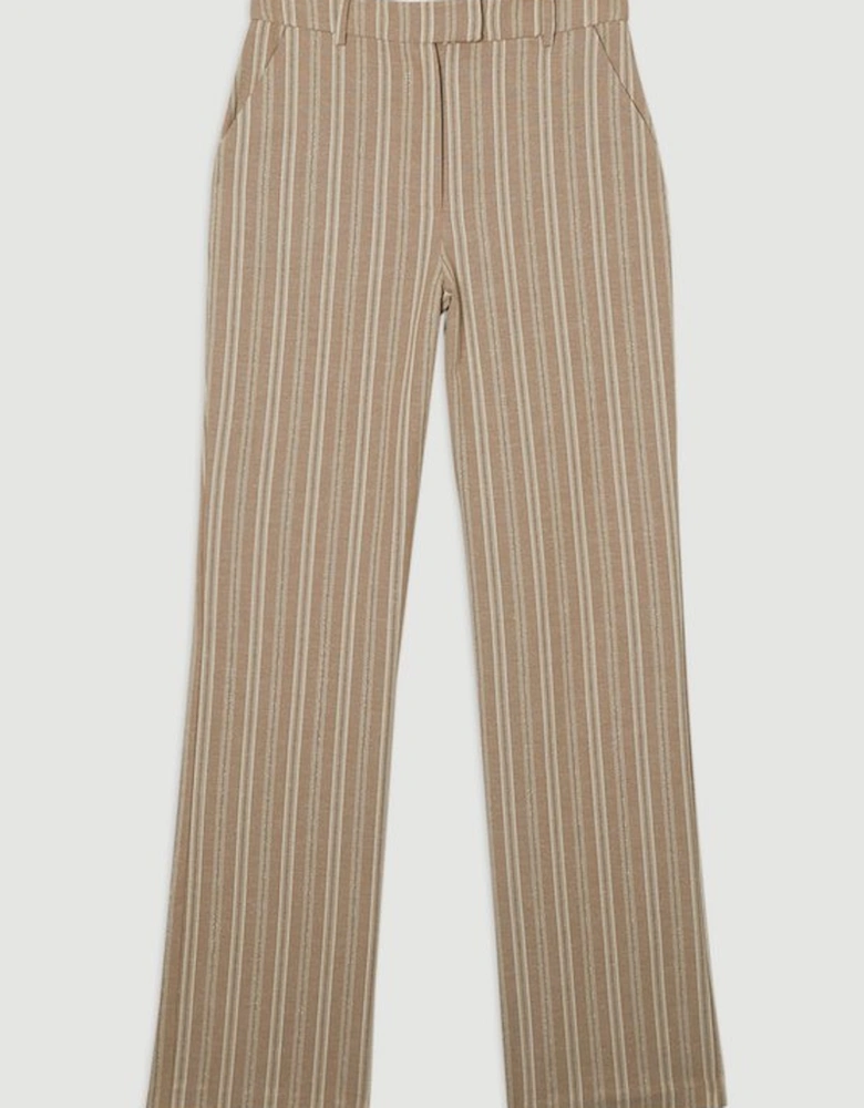 Linen Sparkle Stripe Tailored Wide Leg Tailored Trouser