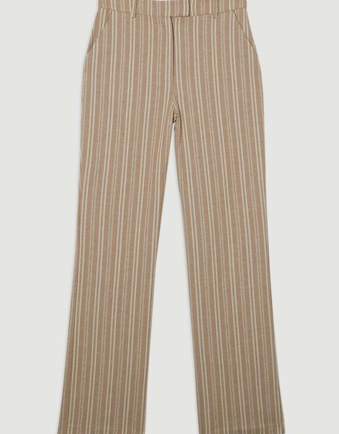 Linen Sparkle Stripe Tailored Wide Leg Tailored Trouser