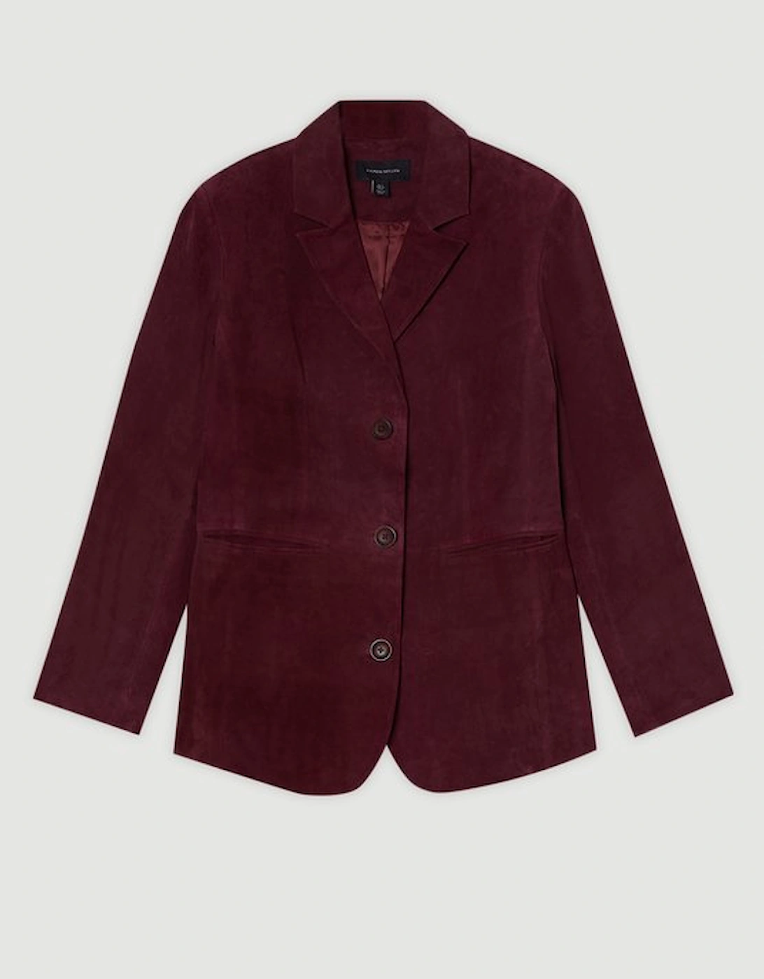 Suede Tailored Single Breasted Blazer