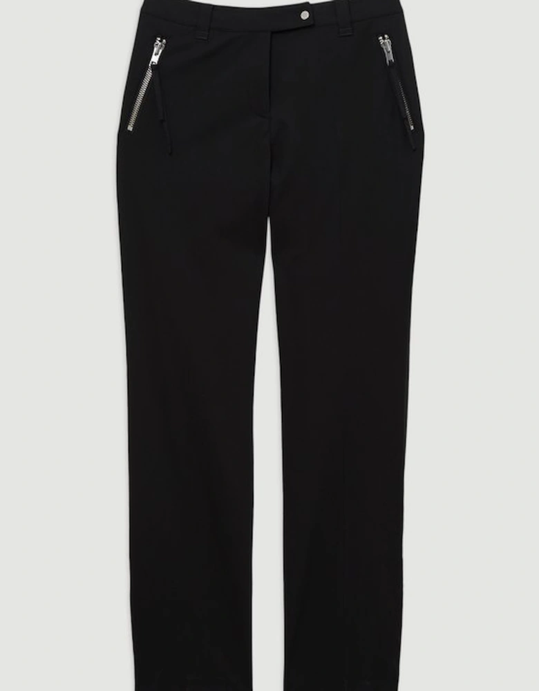 Tailored Viscose Zip Detail Trouser