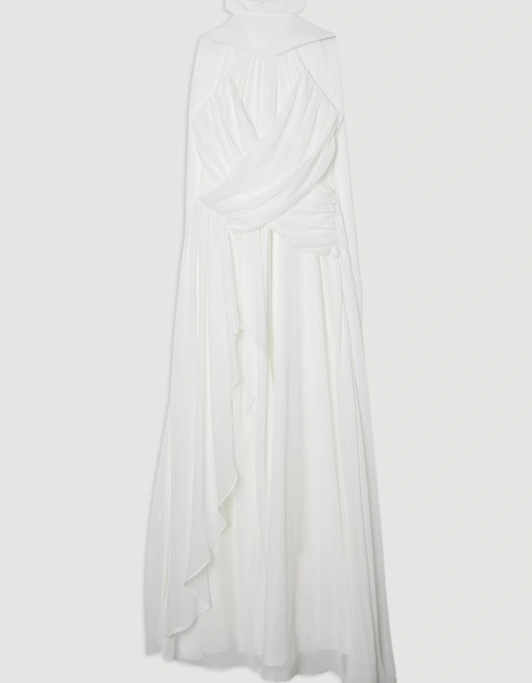 Crinkle Cross Front Georgette Woven Maxi Dress
