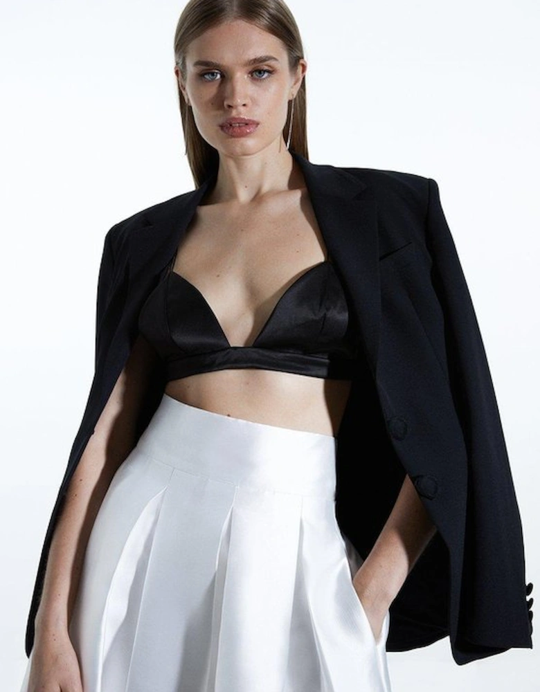 Twill Woven Prom Maxi Skirt