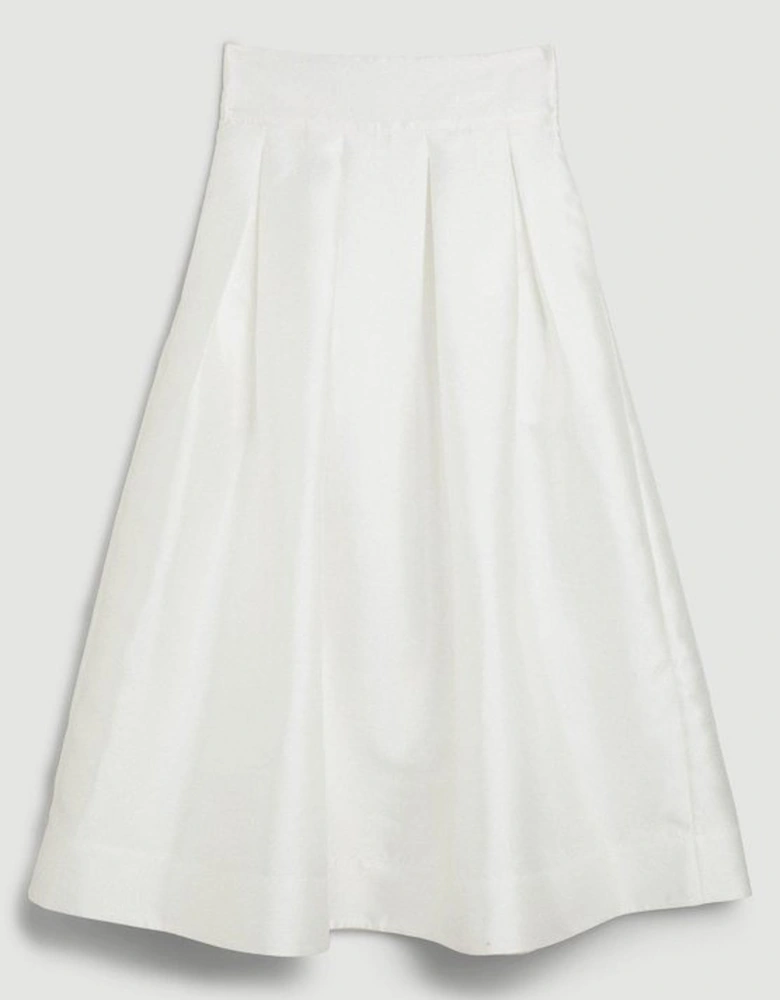 Twill Woven Prom Maxi Skirt