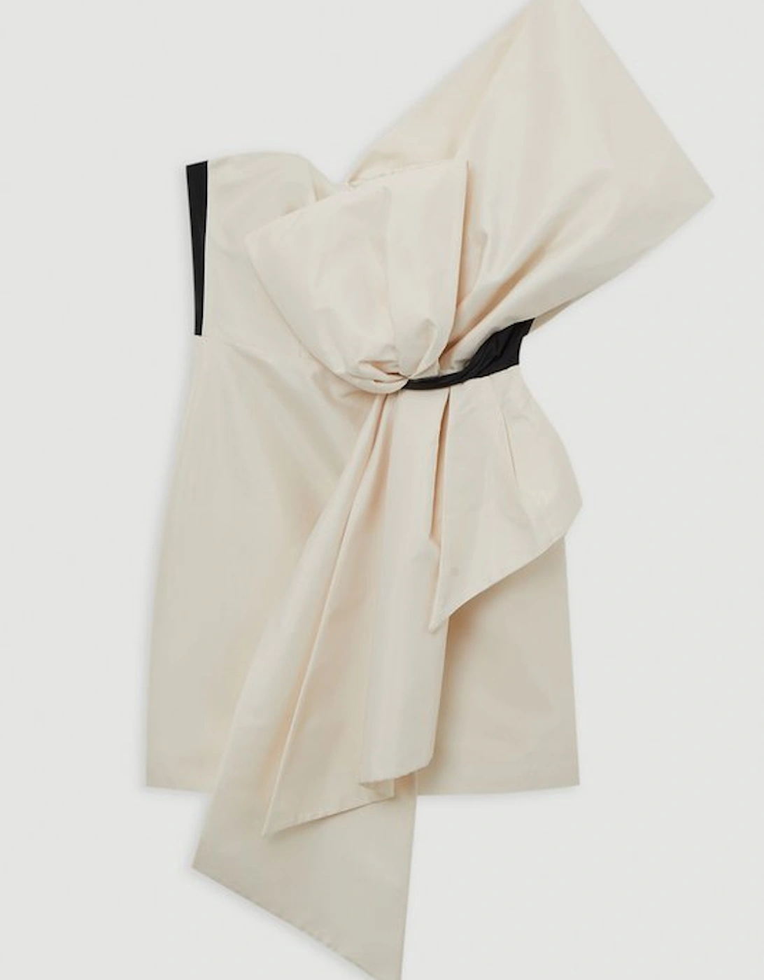 Archive Collection - Taffeta Bow Detail Woven Mini Dress