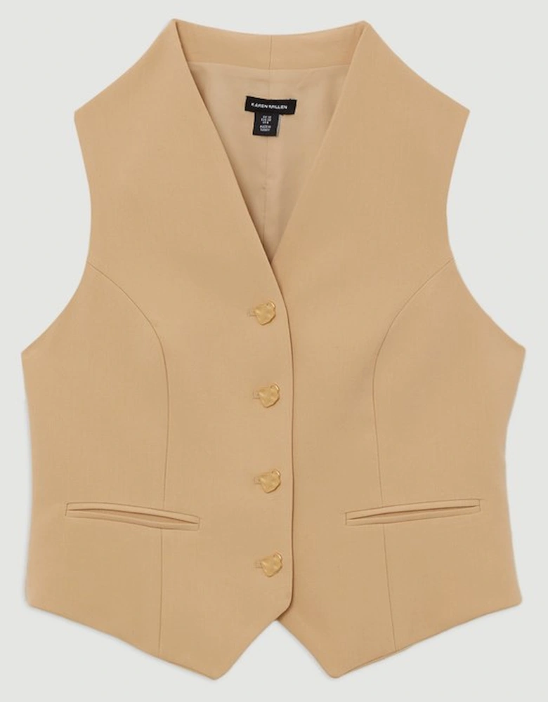 Petite Essential Tailored Button Through Waistcoat