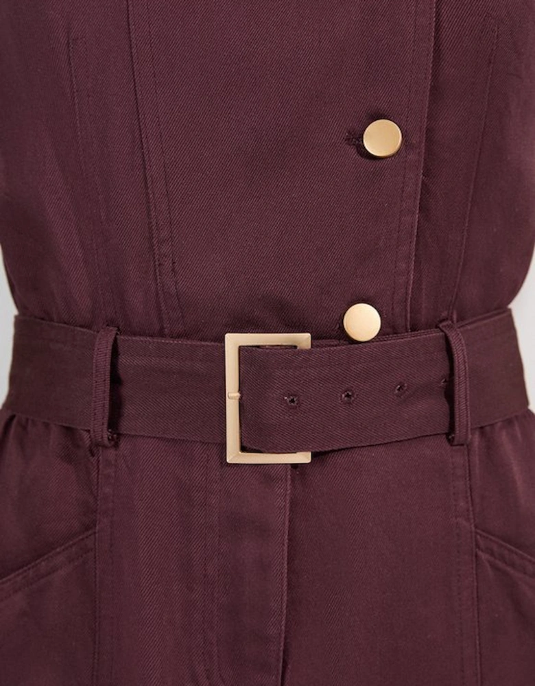 Soft Twill Relaxed Midi Dress