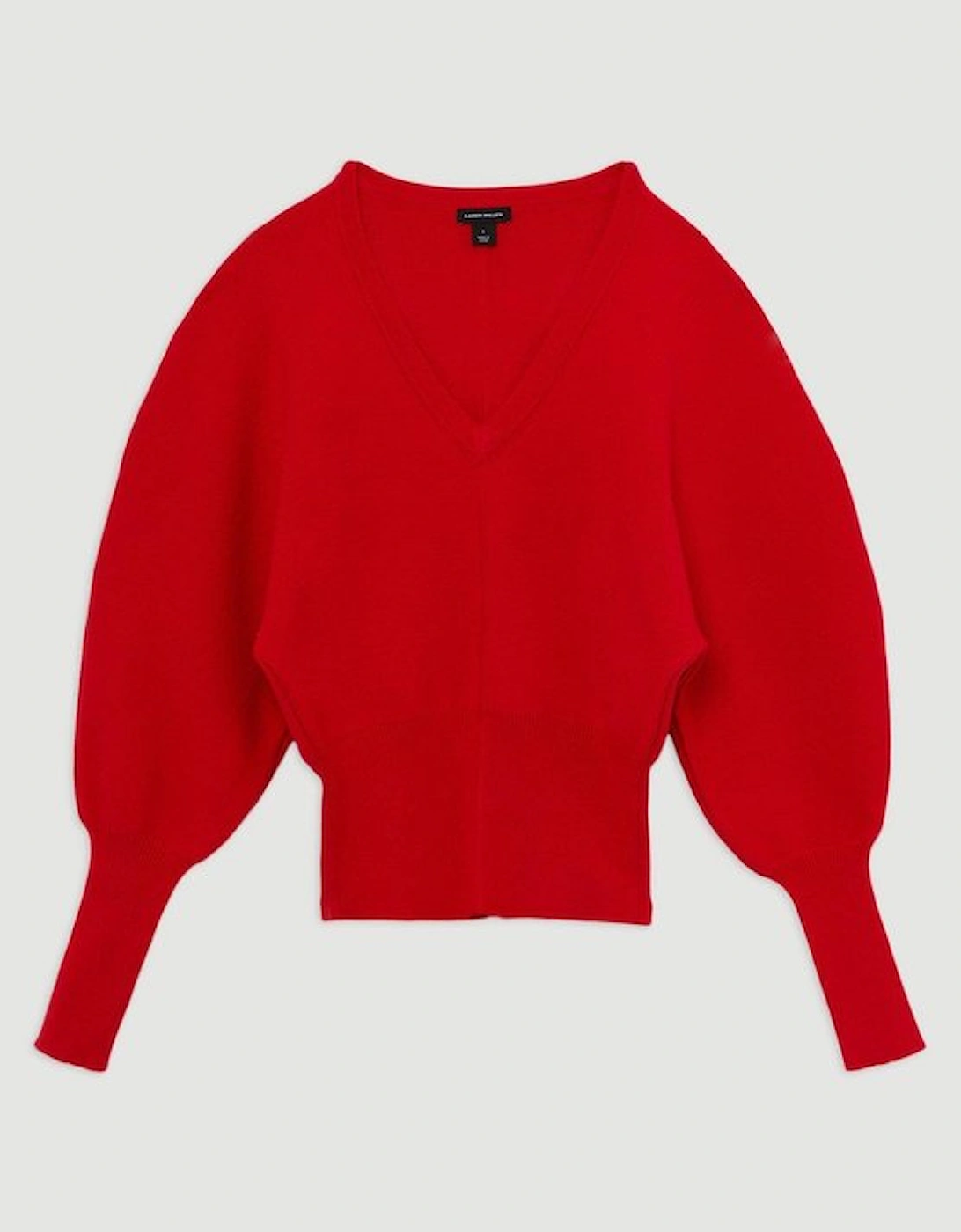Compact Wool Look V Neck Batwing Knit Jumper