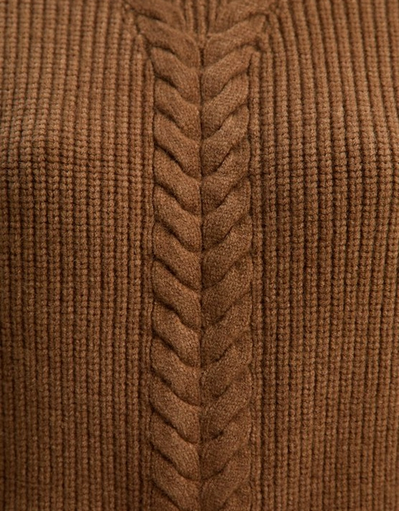 Cable Stitch Fly Collar Jumper