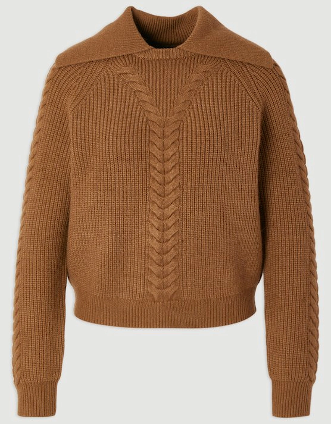Cable Stitch Fly Collar Jumper