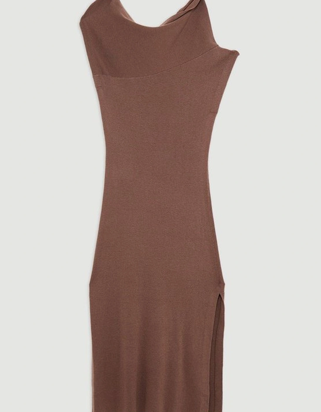 Cashmere Blend One Off The Shoulder Maxi Dress