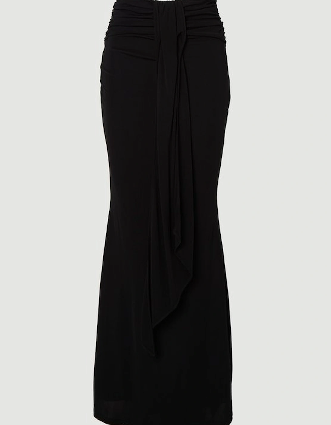 Plus Size Premium Stretch Crepe Jersey Maxi Skirt