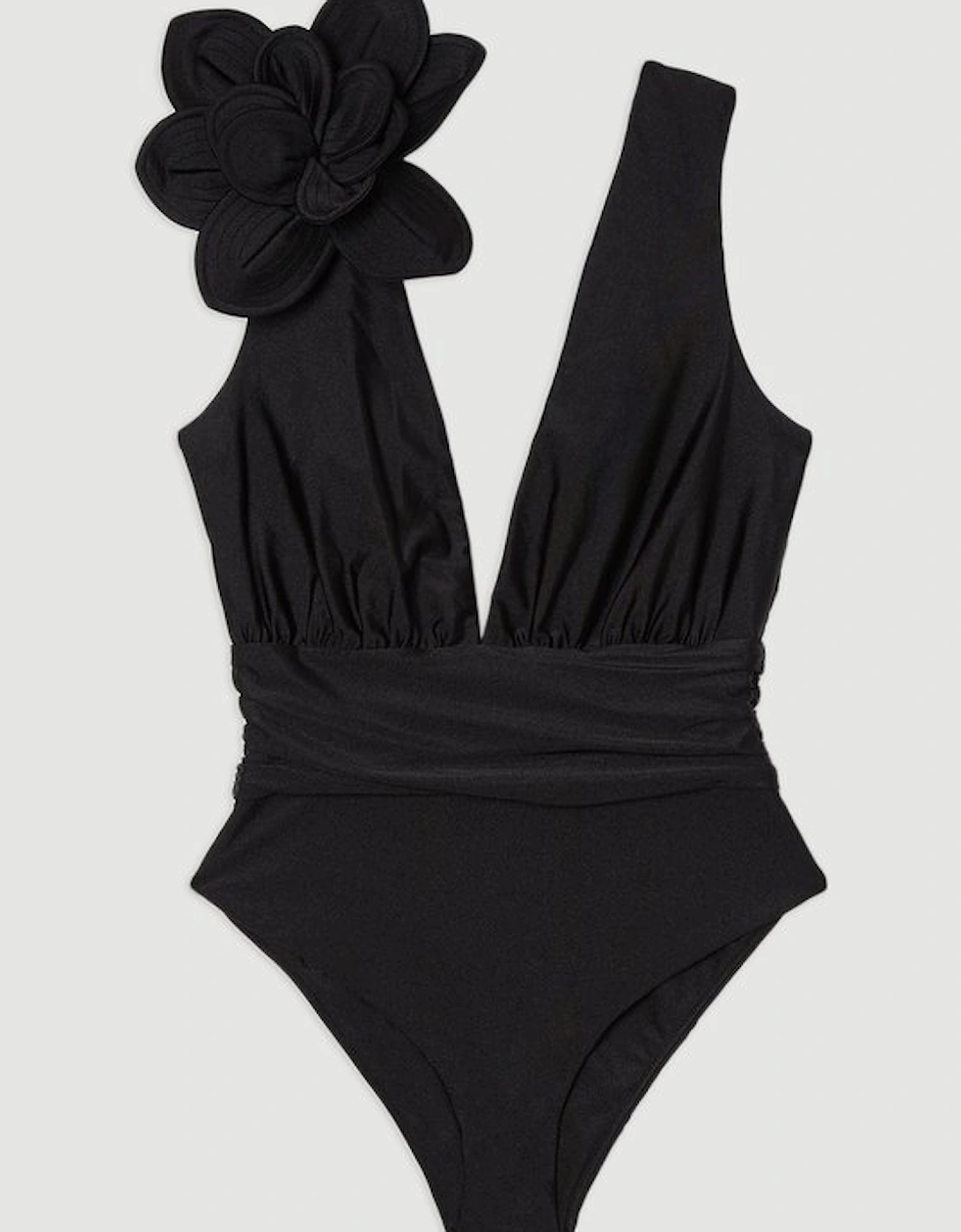 Flower Corsage Plunge Swimsuit