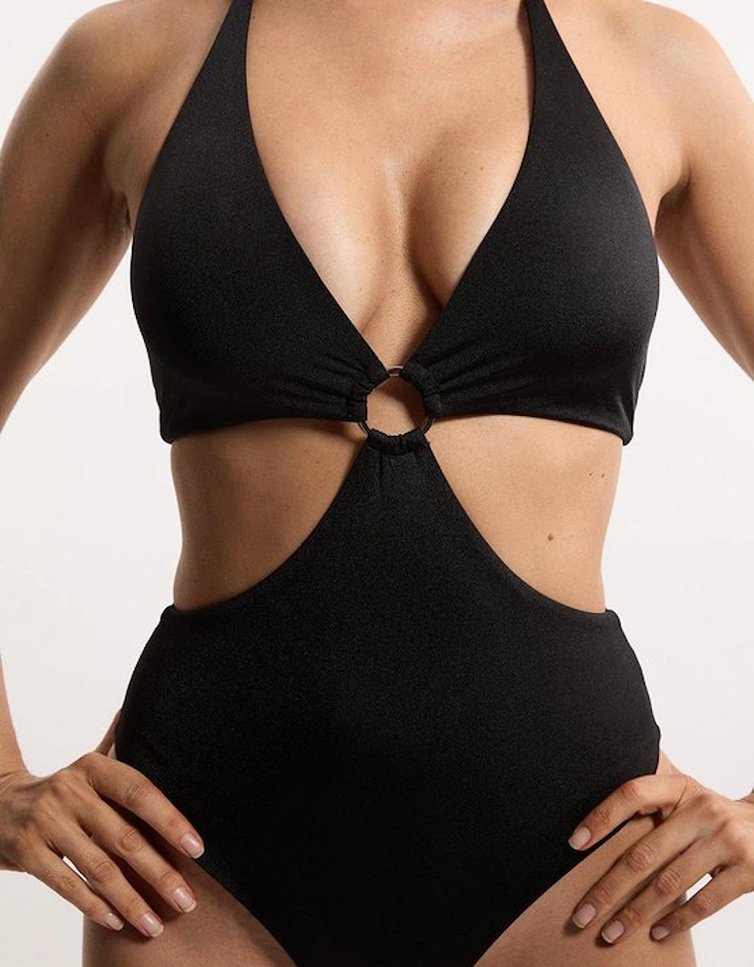 Slinky Cut Out Ring Detail Swimsuit
