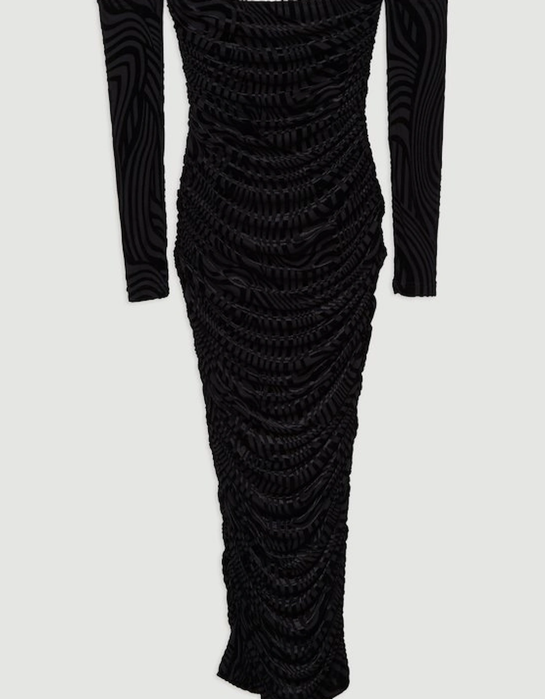 Velvet Devore Jersey Bardot Midi Dress