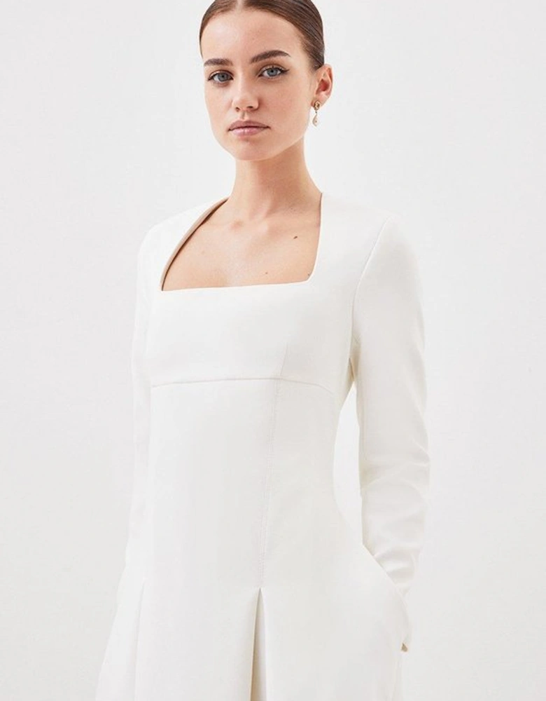 Lydia Millen Petite Compact Stretch Sweetheart Neckline Dress