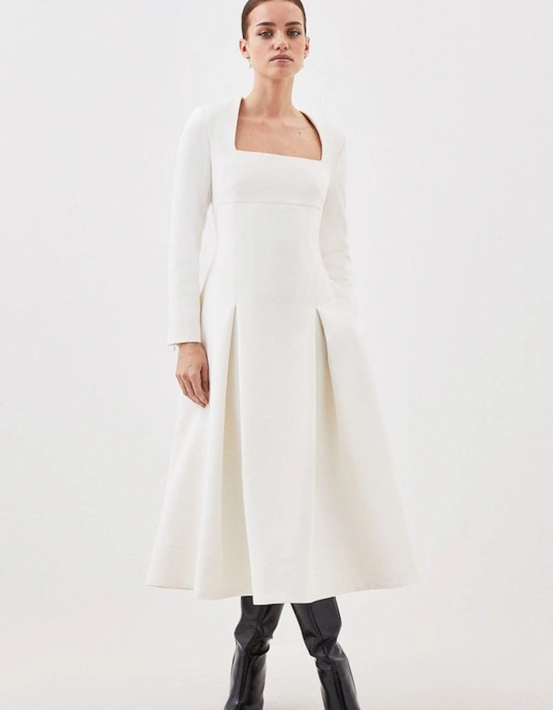 Lydia Millen Petite Compact Stretch Sweetheart Neckline Dress